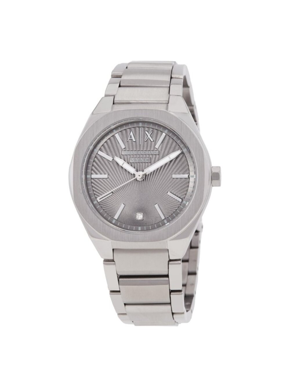 NWT Armani Exchange Sync Quartz Silver Dial Ladies Watch